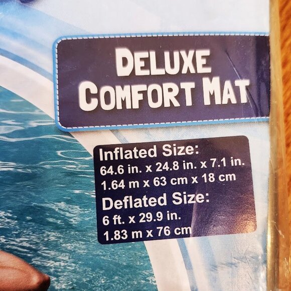 Bestway H2oGo! Deluxe Comfort Air Mat w/ pillow" Blow up Float 64.6" x 24.8" NEW - Picture 3 of 5